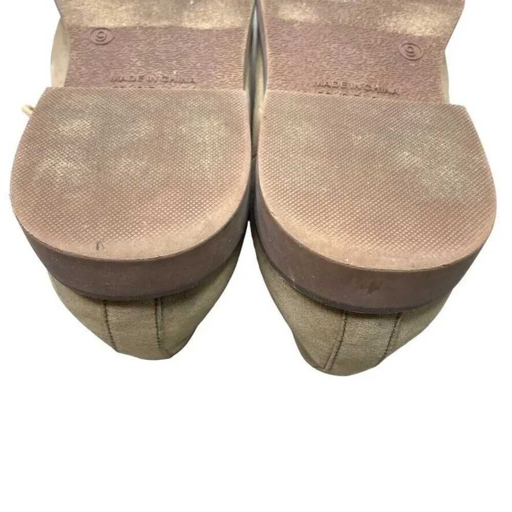 Old Navy Men's Sand Faux‎ Suede Plain Oxford Dress Shoe Size 9 M